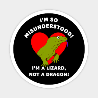 🦎 I'm a Lizard, Not a Dragon, Misunderstood Komodo Dragon Magnet